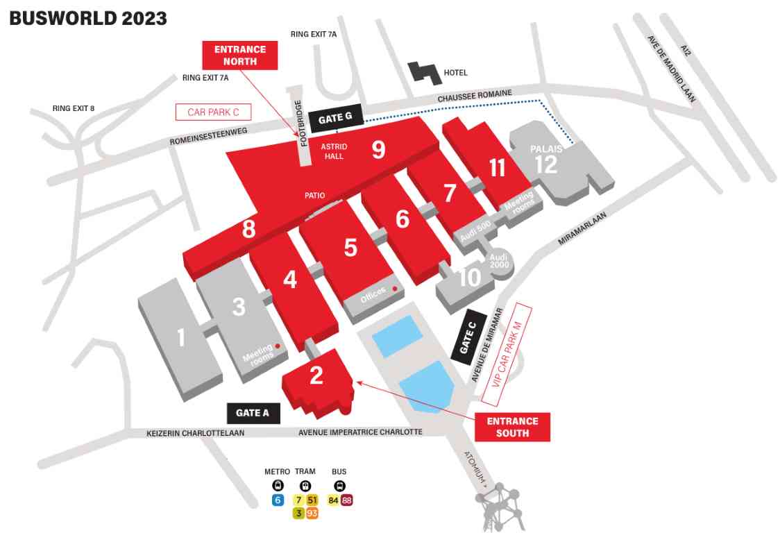 Busworld Europe 2023 Hall Plan