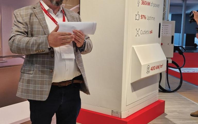 ABB presenting its new fleet charger