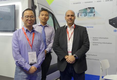 Balazs Berki, business development director, with his Chinese colleagues.